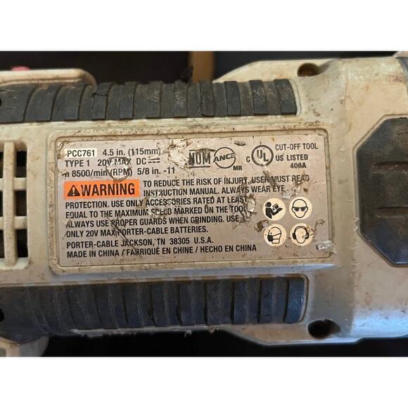 PORTER CABLE 20V MAX Angle Grinder Tool, 4-1/2-Inch, Tool Only PCC761 - Picture 5 of 5